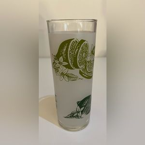 Vintage Novelty Lemon Lime Frosted Highball Glass